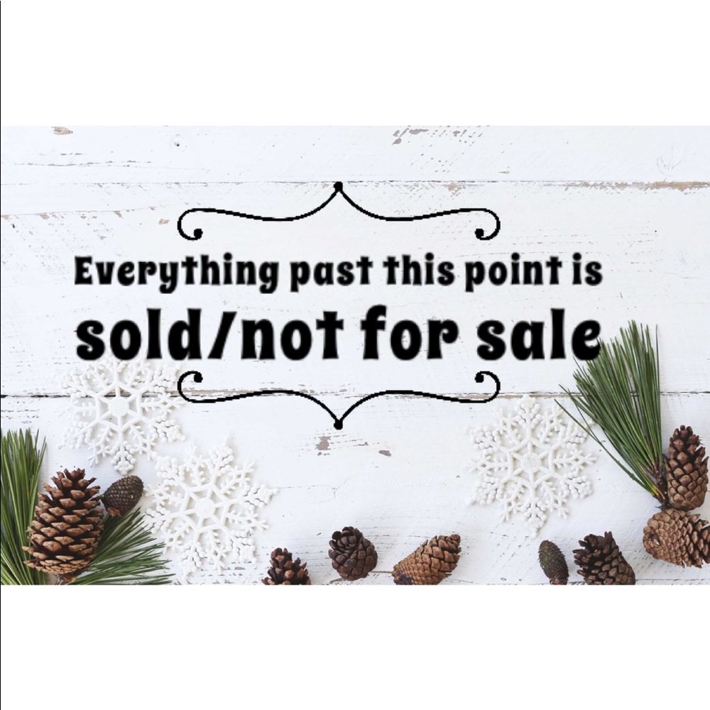 Everything past this point is sold.